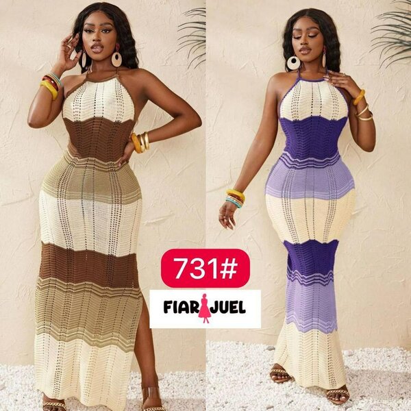 Robe longue crochet bohème