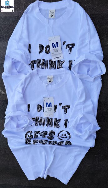 T-shirt blanc à message drôle