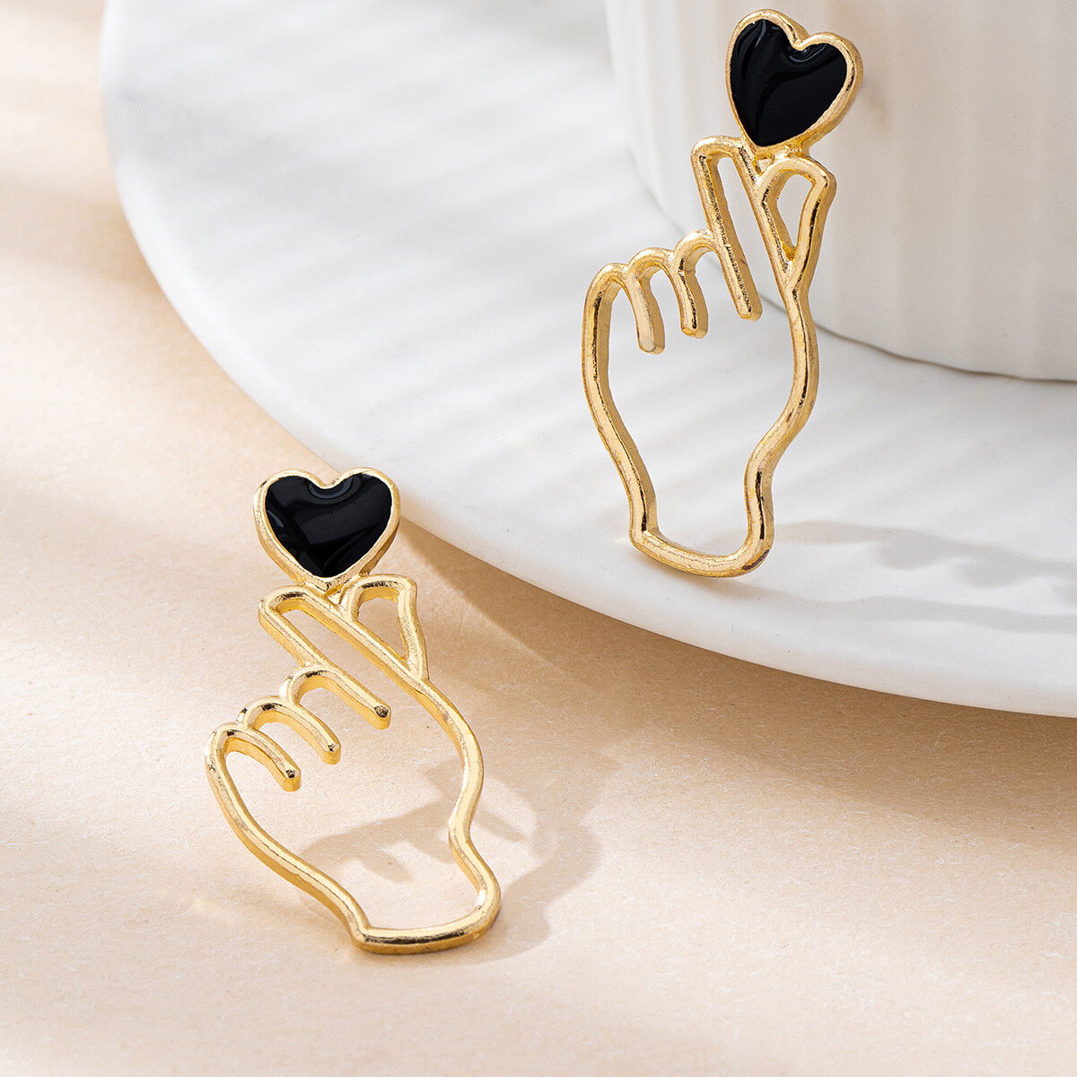 Boucles d'Oreilles Cœur Doré