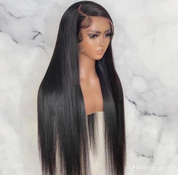 Perruque droite naturelle