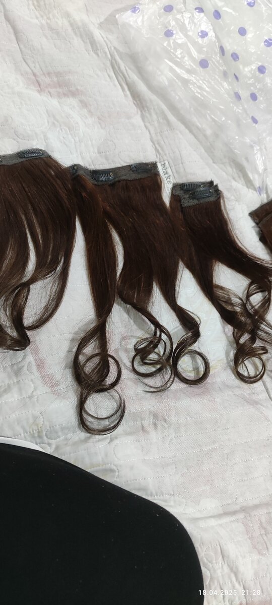 Натуральные волосы на клипсах