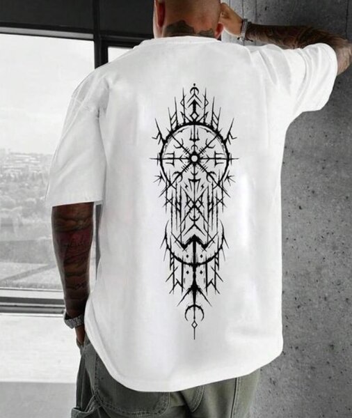 T-shirt graphique blanc unisexe