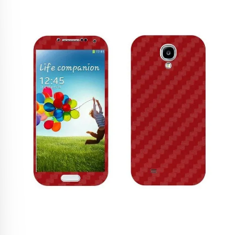 Samsung Galaxy S4 Red Carbon Fiber Texture Mobile Skin