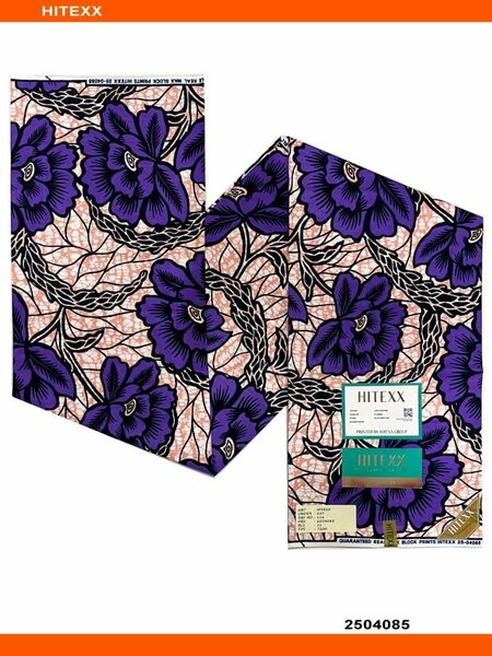 Tissu Africain Wax Violet