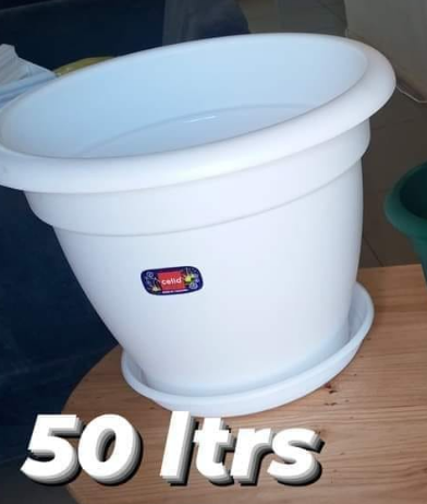 flower pots white 50 liters