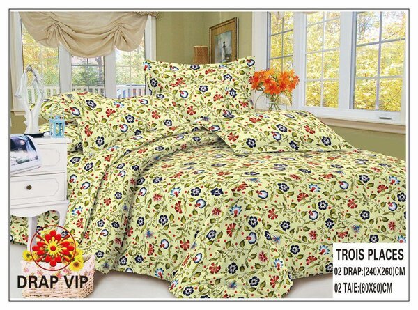 Parure de Lit Fleurie 3 Pièces