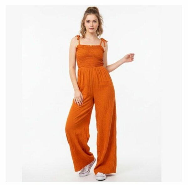 Combinaison chic femme orange