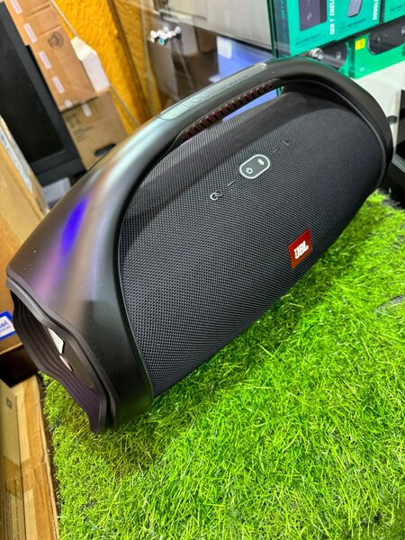 JBL Boombox 2 black portable bluetooth speaker with massive