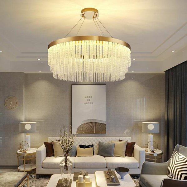 Lustre à anneau blanc