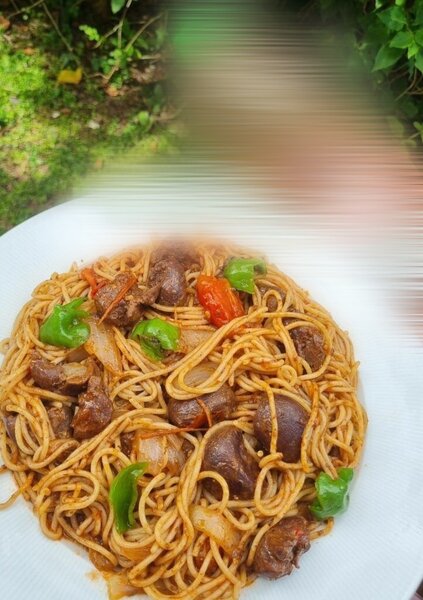 Spaghetti au rognon savoureux