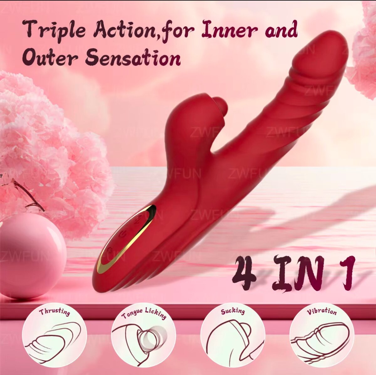 Dildo 4 in 1  vibrator