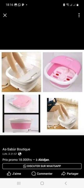 Bain de pieds électrique pliant