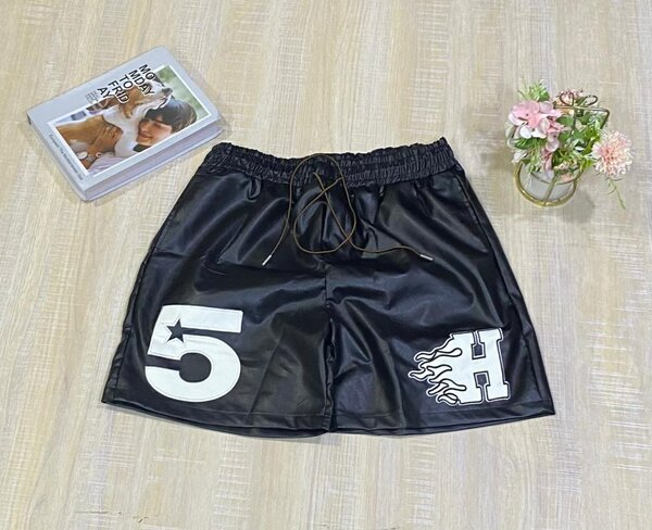 Leather shorts