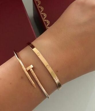 Duo de bracelet clou et cartier