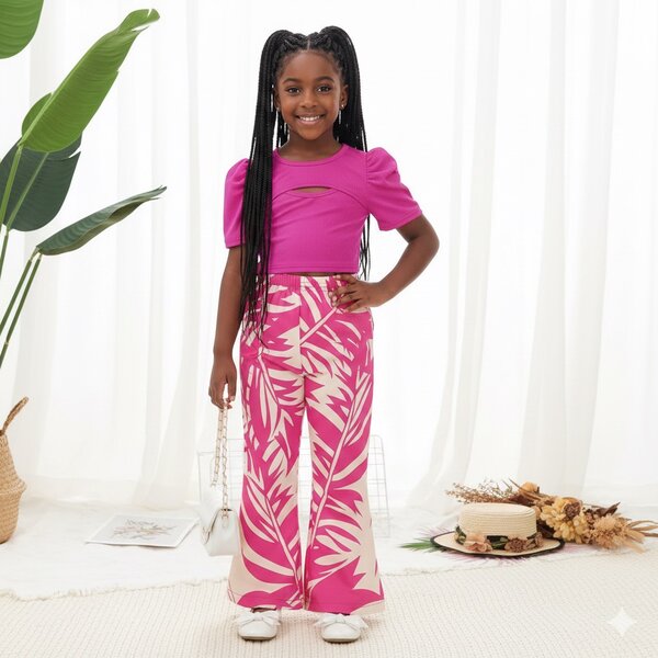 Ensemble fille chic rose