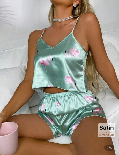Pyjama satin femme mignon