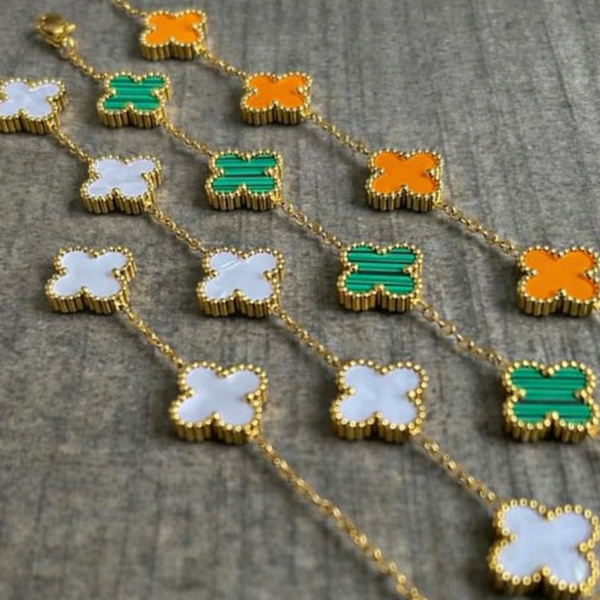 Bracelet trèfle coloré