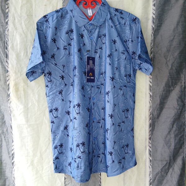 Chemisette à motifs bleue