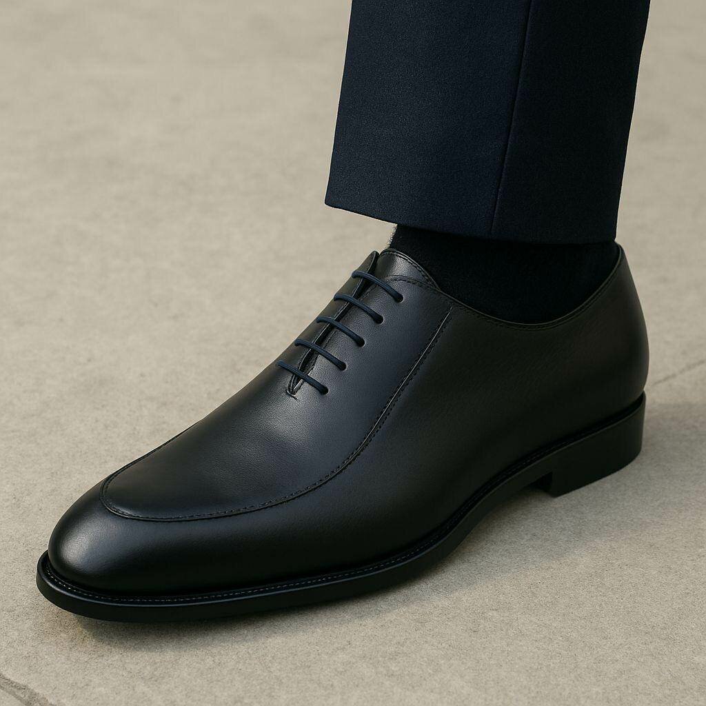 Chaussures Derby en cuir noir