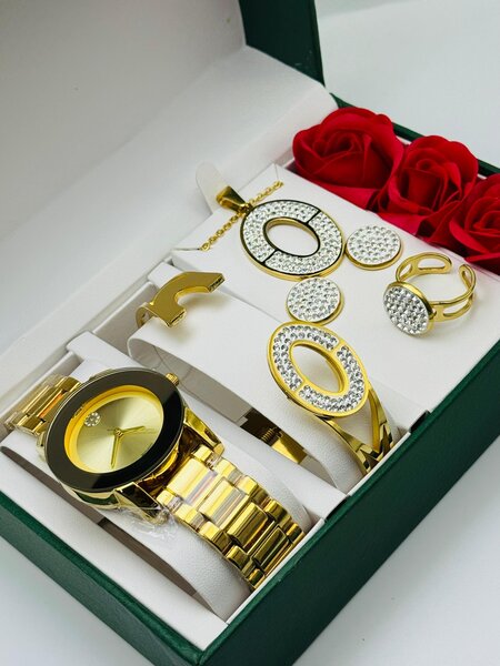 Ensemble Montre et Bijoux Luxe