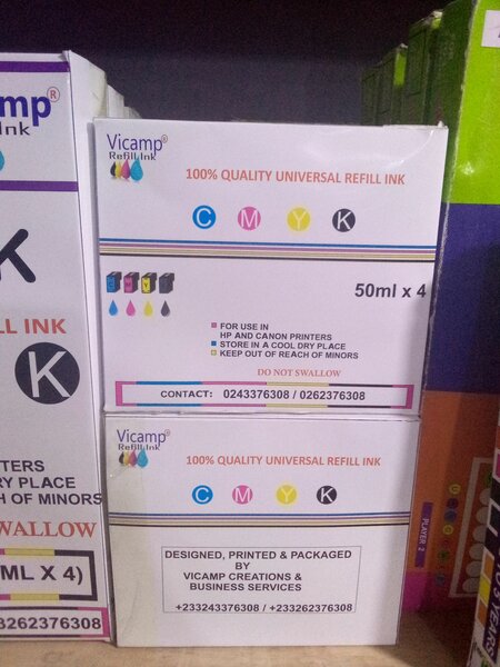 VICAMP UNIVERSAL REFILL INK FOR HP/CANON INKJET PRINTERS