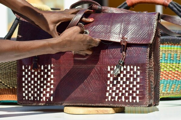 Men leather laptop bag