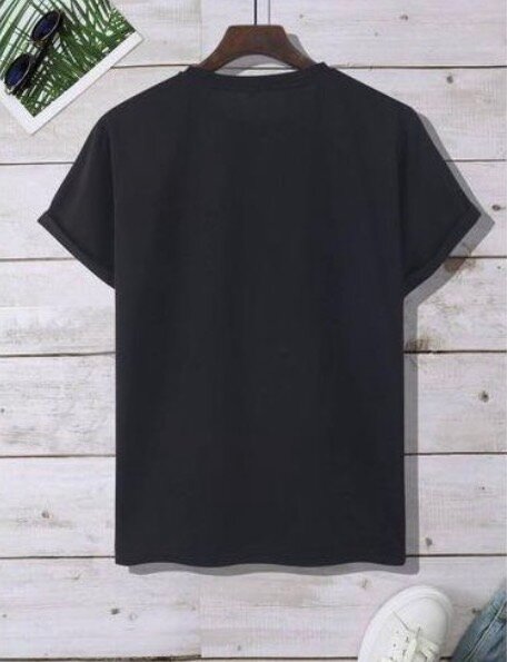 T-shirt noir design minimaliste