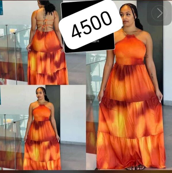 Robe longue orange été