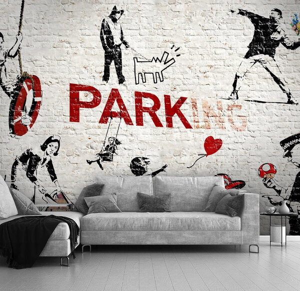 Papier peint graffiti urbain