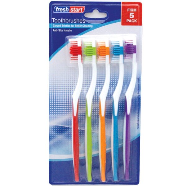 Lot de 5 brosses à dents colorées