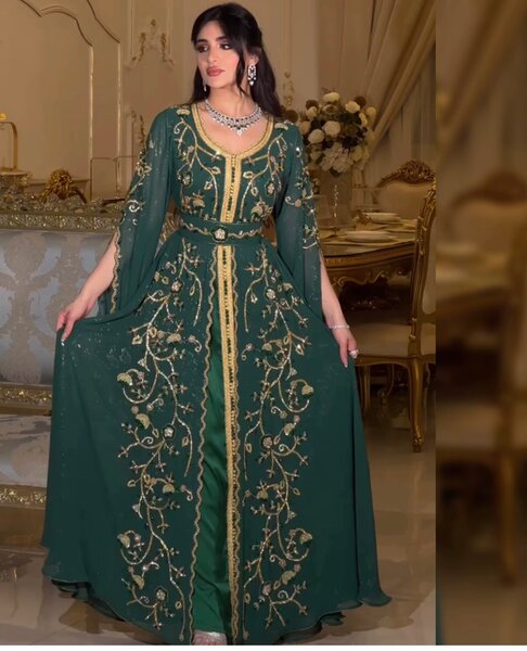 Robe Caftan Vert Émeraude