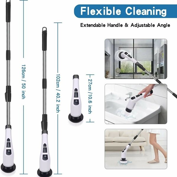 Electric scrubbing and cleaning brush