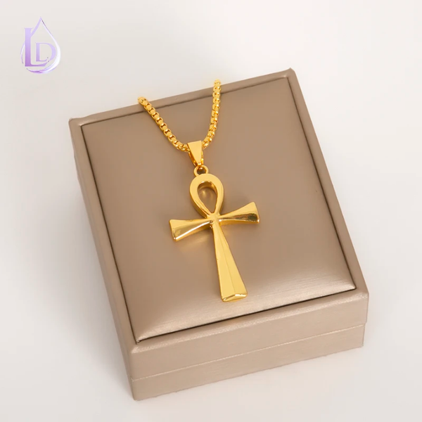Croix Ankh Spirituel Doré