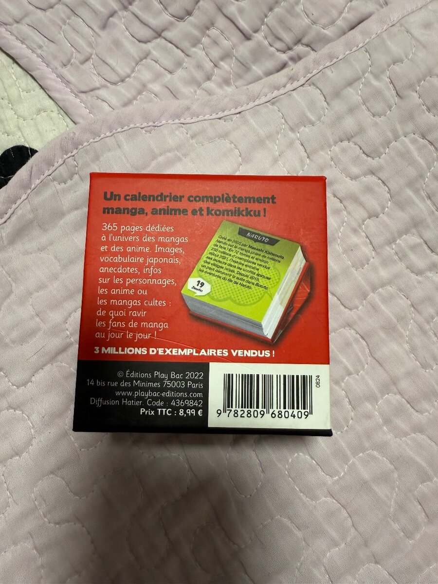 Calendrier 365 Jours Manga