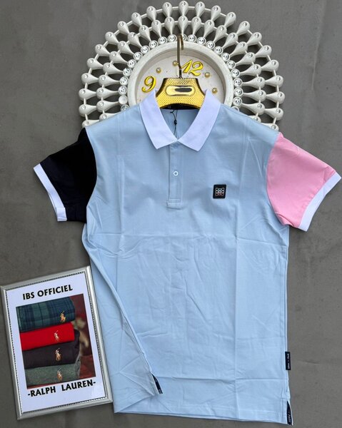 Polo coloré en coton pour homme