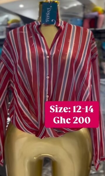 RED Striped shirt size