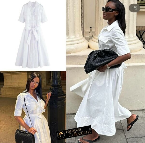 Robe chemise blanche élégante