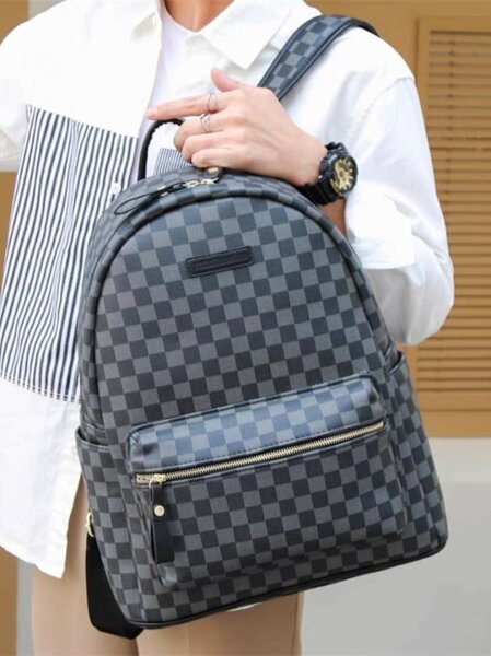 Sac à dos élégant carreaux