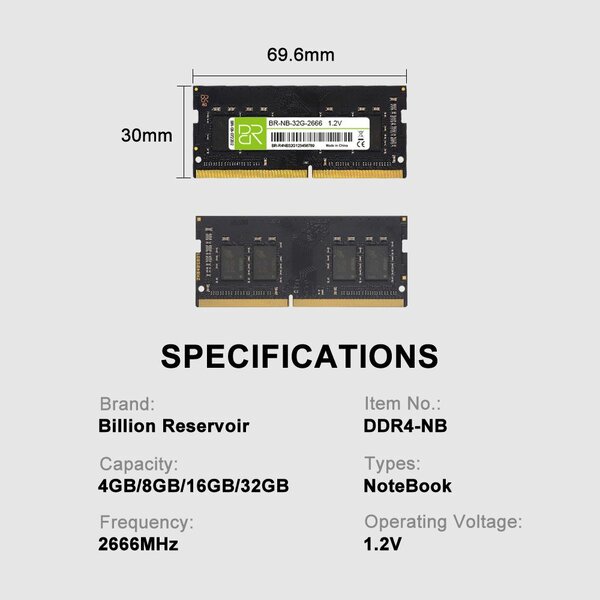 RAM  DDR4 8GB 3200MHz