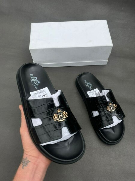 Sandales Luxueuses Noires Homme