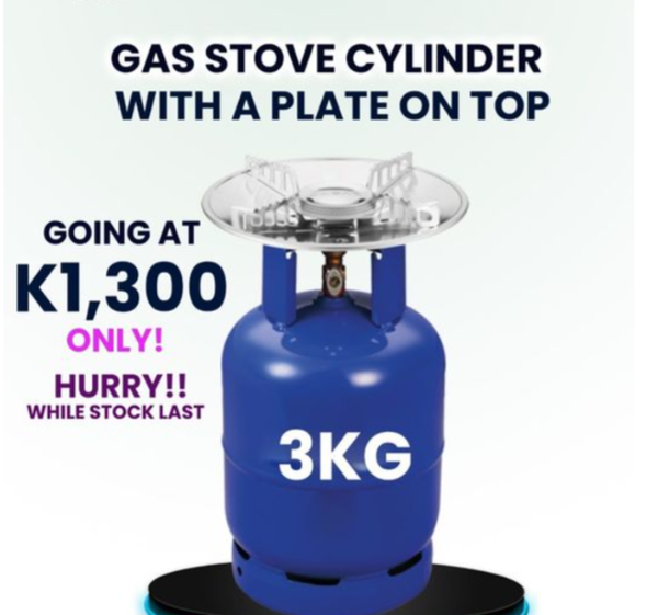 Gas Stove Cylinder with a Plate on Top 