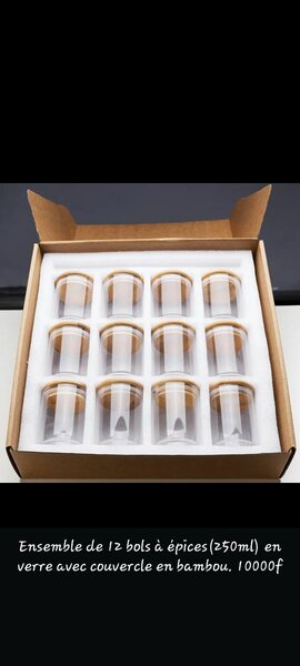 12 Pots à Épices en Verre