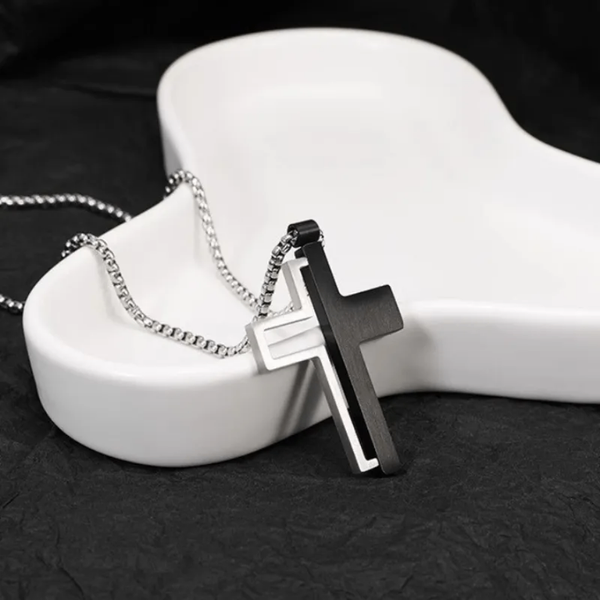 Collier Croix Acier Inoxydable