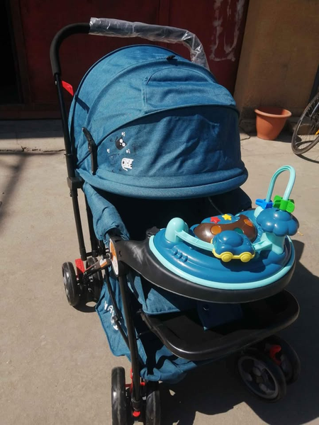 baby carriage blue