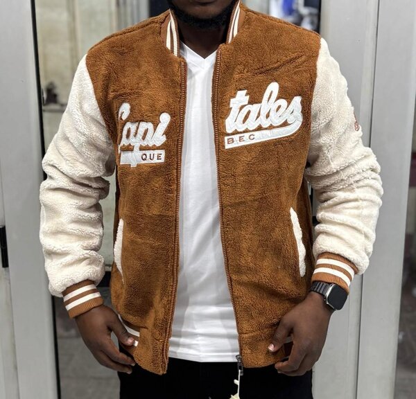 Veste aviateur en peluche