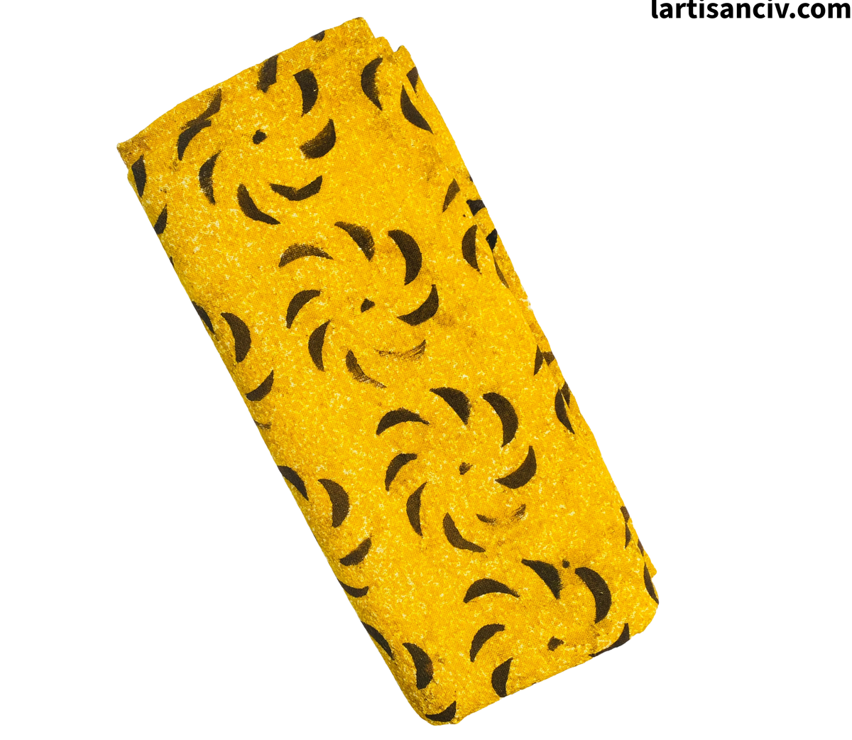 Tissu Africain Cire Jaune