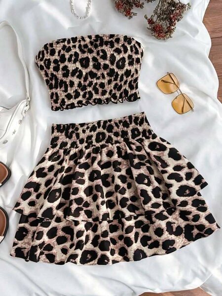 Ensemble Jupe Léopard Chic