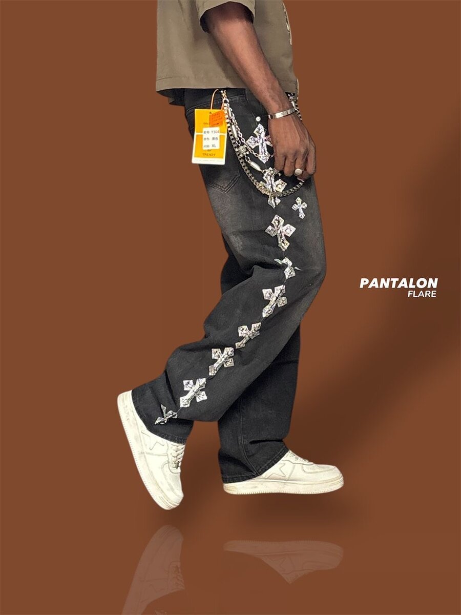 Pantalon Flare Décontracté Homme