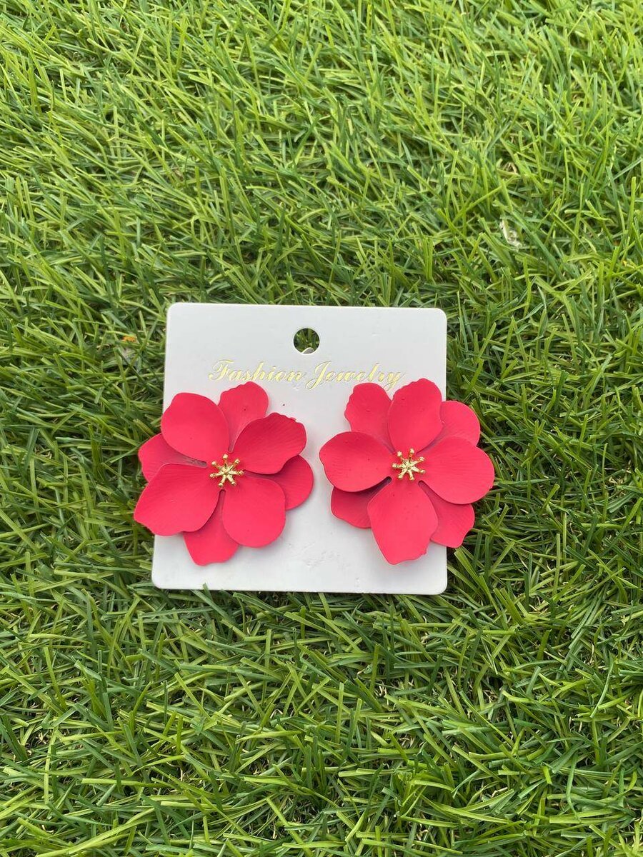 Boucles d'oreilles florales colorées