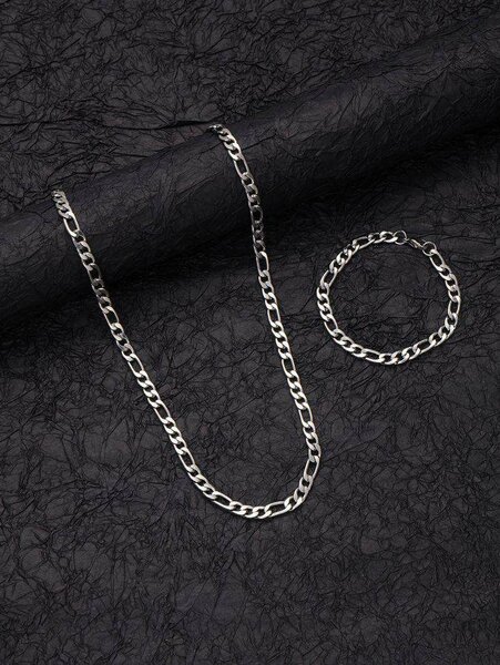 Collier et Bracelet Maille Figaro